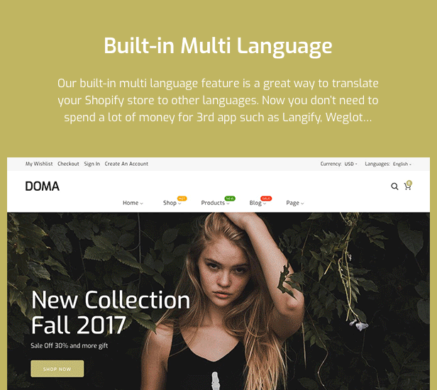 Doma - Ultimate Multi Language Shopify Theme Section Ready - 10
